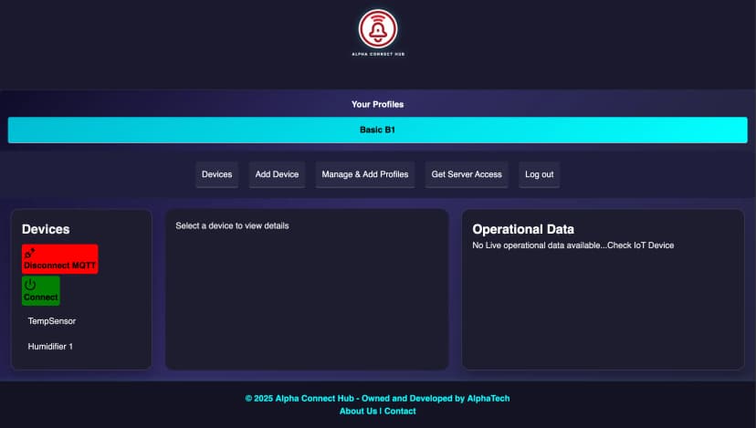 Alpha Connect Hub Screenshot