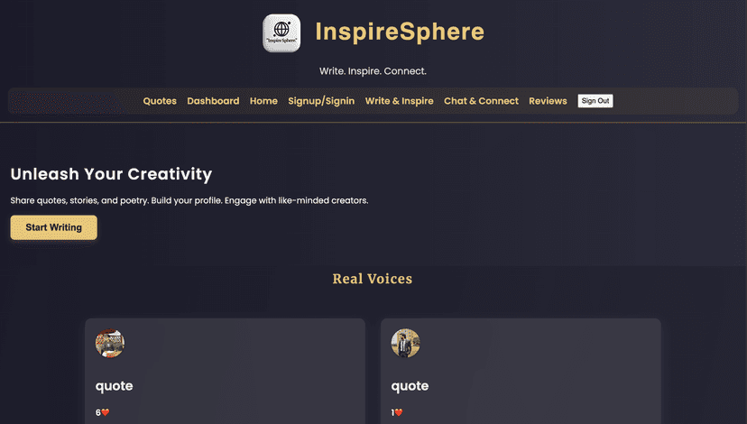Inspire Sphere Screenshot