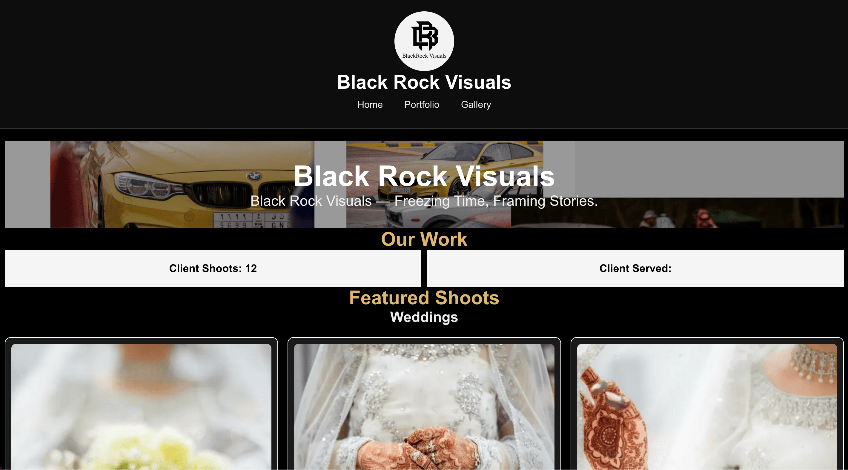 Black Rock Visuals (Portfolio & Web Site)